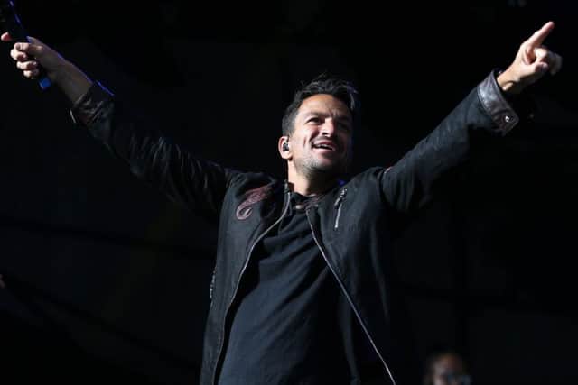 Peter Andre performs on stage. Picture: CHRIS BOOTH