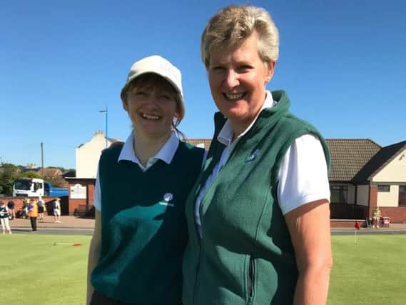 Yorkshire Ladies' captain Heather Muir, right, with the team's coach Lysa Jones (Picture: Yorkshire Ladies County Golf Association).