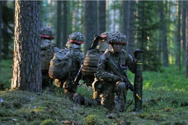 Soldiers from 3 Rifles during one of the exercises. Picture: Tony Johnson