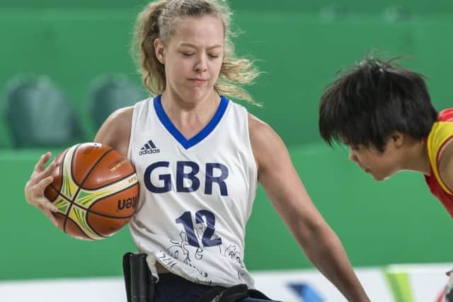 Leah Evans in action for GB