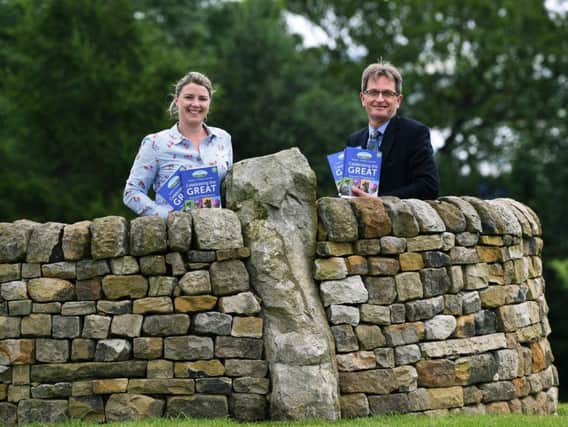 Yorkshire Agricultural Society's charitable activities manager Katy Brown and chief executive Nigel Pulling get ready for the Great Yorkshire Show's new Gen Z zone, which aims to promote careers in agriculture to secondary school visitors. Picture by Jonathan Gawthorpe.