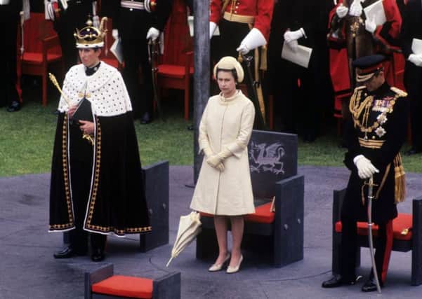 The Prince of Wales at his investiture 50 years ago.