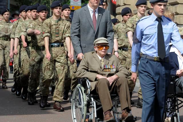 Veterans and young recruits attended the event.
