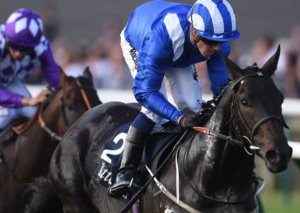 The Sky Bet York Stakes is a likely target for Mark Johnson's Elarqam, pictured winning at Newmarket under Jim Crowley.