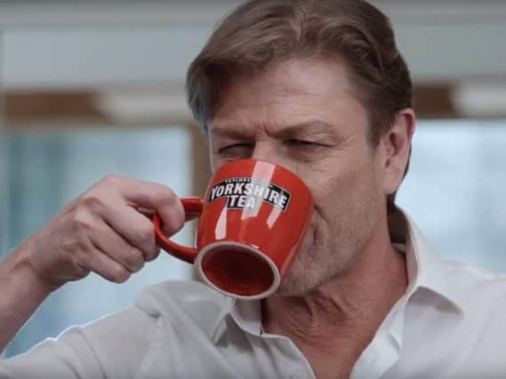 Sean Bean in the first of the new Yorkshire Tea adverts, with the slogan, "where everything's done proper".