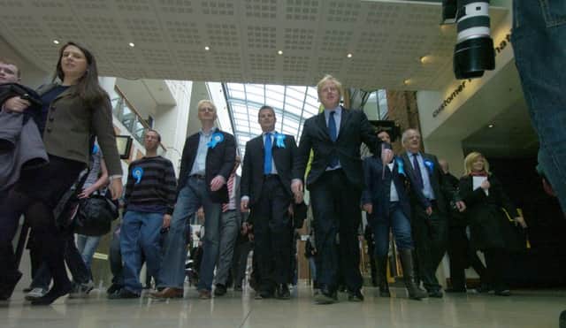 Boris Johnson visiting Leeds in 2010 during the General Election campaign.