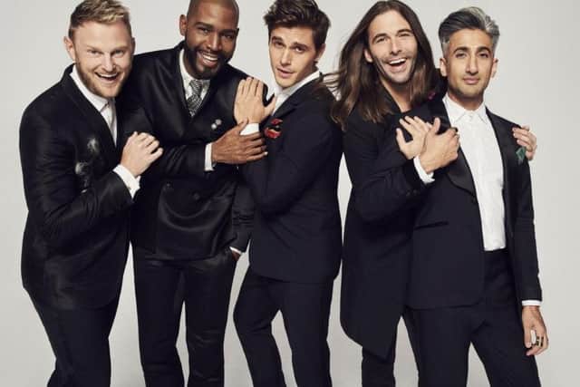 Doncaster Queer Eye star Tan France (far right). Photo: Netflix