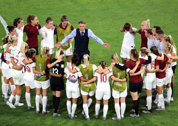Phil Neville rallies the Lionesses after their World Cup semi-final defeat.