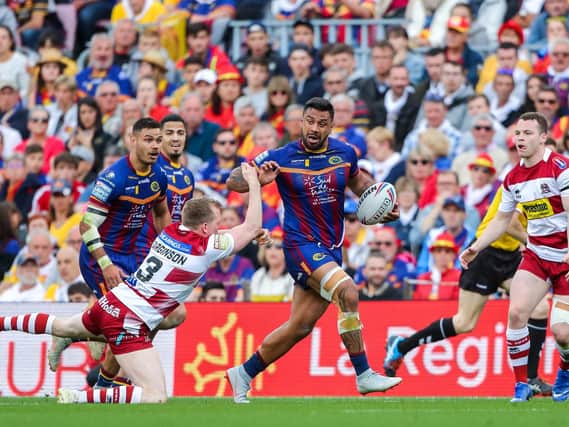 Catalans Dragons' Kenny Edwards in action against Wigan in Barcelona (SWPix)