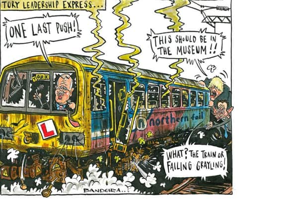 Graeme bandeira's cartoon on the latest reprieve for Pacer trains in the North.