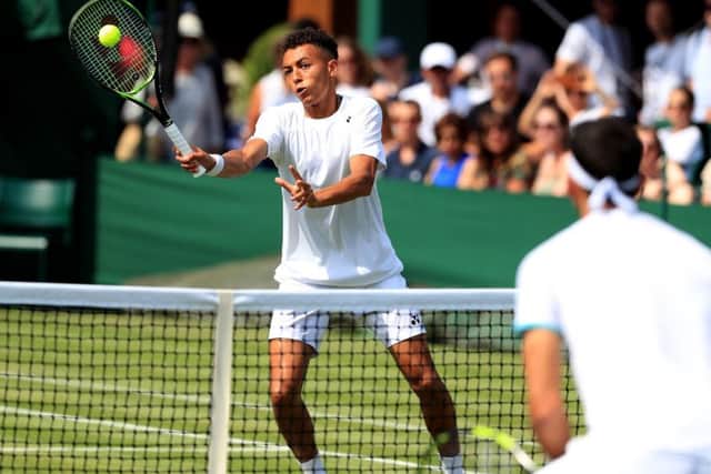 Hull's Paul Jubb - pictured in action at Wimbledon - is one of the tennis stars of the future.