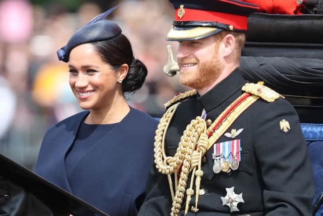 The Duke and Duchess of Sussex at last month's Trooping of the Colour parade.