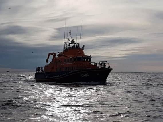 The Humber lifeboat in training earlier this year