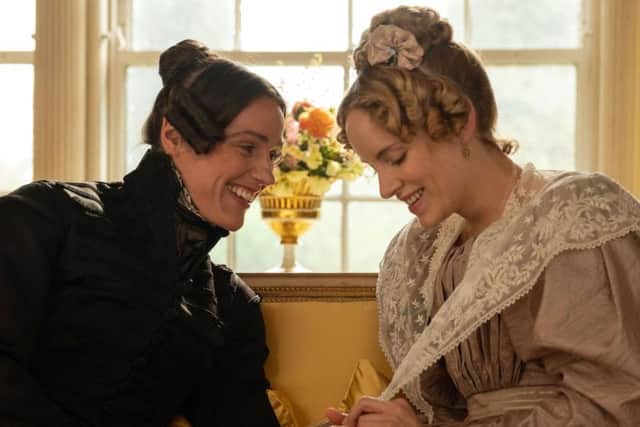 Kymm Queen's flowers pictured in a scene between Suranne Jones and Sophie Rundle. PIC: BBC