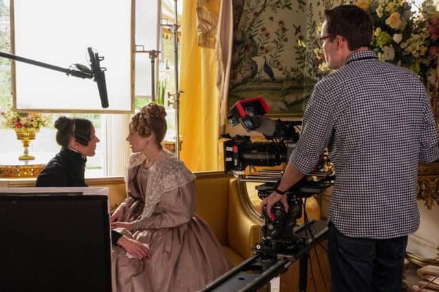Kymm Queen's flowers on set. PIC: BBC