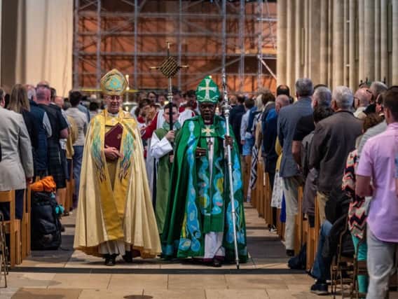 Justin Welby and John Sentamu, the Archbishops of Canterbury and York. Picture by James Hardisty.