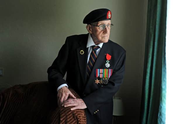 D-Day veteran Maurice Sutcliffe from Bradford, who served with the Royal Marines Landing Craft Division. Picture Tony Johnson.