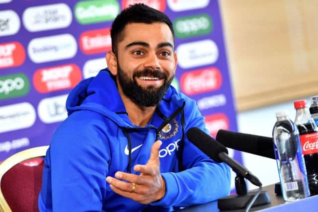 India's Virat Kohli at a pre-match press conference at Emirates Old Trafford. Picture: Anthony Devlin/PA