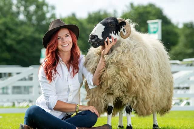 Red Shepherdess Hannah Jackson at the Great Yorkshire Show as concern about the impact of a no-seal Brexit on sheep farmers grows.