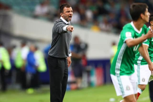 Anthony Hudson, gives instructions as head coach of New Zealand against Mexico in the FIFA Confederations Cup clash in Sochi, Russia, in June 2017. Picture: Dean Mouhtaropoulos/Getty Images