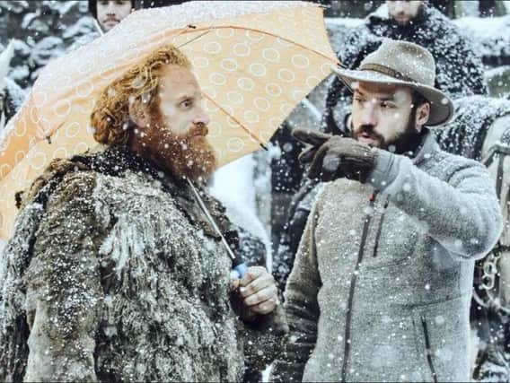 Fabian Wagner (right) with actor Kristofer Hivju, who played Tormund Giantsbane in Game of Thrones.