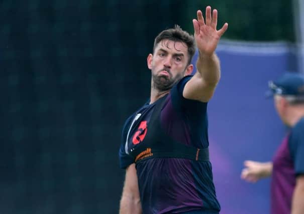 England's Liam Plunkett during the nets session at Edgbaston.