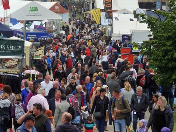 Crowds on day one of the 161st Great Yorkshire Show in Harrogate. Picture by Tony Johnson.