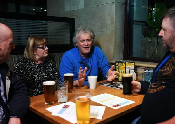 Wetherspoon founder and chairman Tim Martin visits his Beckett's Bank pub in Leeds city centre, to talk about the economic advantages of leaving the EU without a deal. Picture Jonathan Gawthorpe 5th December 2018.
