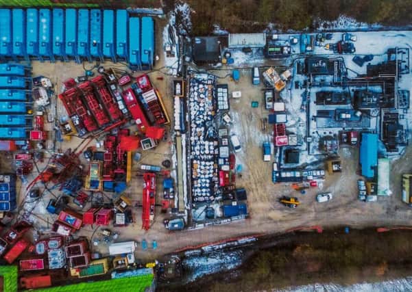 An aerial view of the Kirby Misperton fracking site.