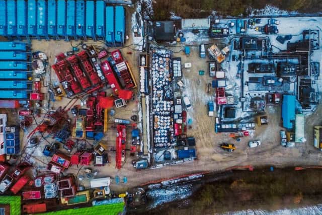 An aerial picture of the Kirby Misperton fracking site.