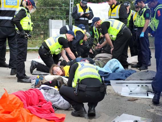 Plans for test fracking in Kirby Misperton attracted protests in 2017. Picture: Tony Johnson