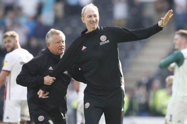 DYNAMIC DUO: Sheffield United manager Chris Wilder with assistant Alan Knill. Picture: Simon Bellis/Sportimage.