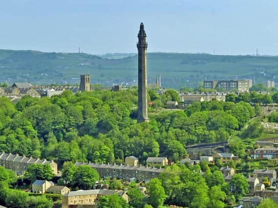 The title sequence was filmed from Wainhouse Tower