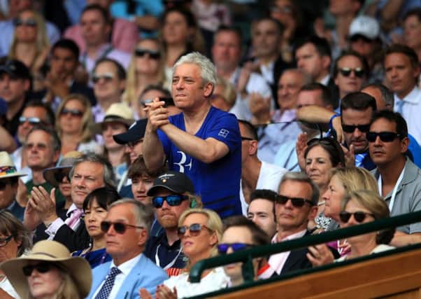 S[peaker John Bercow went straight to Wimbledon after Prime Minister's Questions on Wednesday to cheer on Roger Federer.