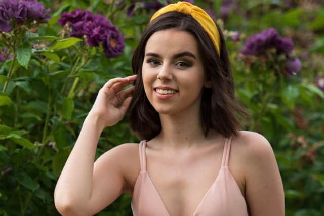 Chloe-Elizabeth often wears a yellow headband, the colour worn by many to raise awareness of endometriosis. Picture submitted by family.
