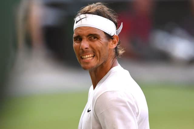TOUGH DAY: Beaten Wimbledon semi-finalist, Rafael Nadal. Picture: Victoria Jones/PA