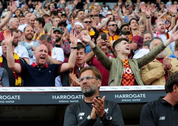 Jurgen Klopp is pictured on the touchline at Bradford City. Picture by Simon Hulme