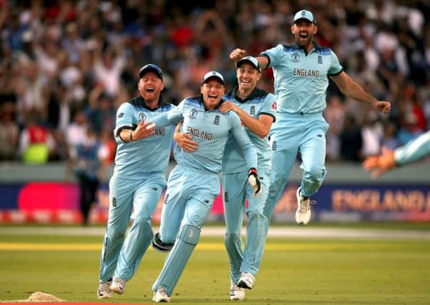 England celebrate winning the ICC World Cup. Picture: Nick Potts/PA