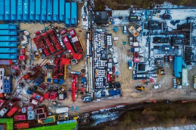 An aerial view of the Kirby Misperton fracking site.