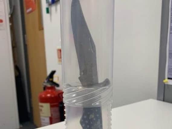 Four young boys have been praised by police after they found a three-inch lock knife in Thirsk.