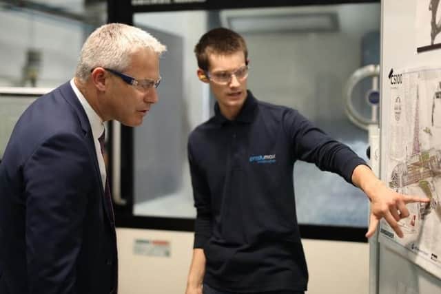Stephen Barclay visits Produmax, a specialist aerospace manufacturing site