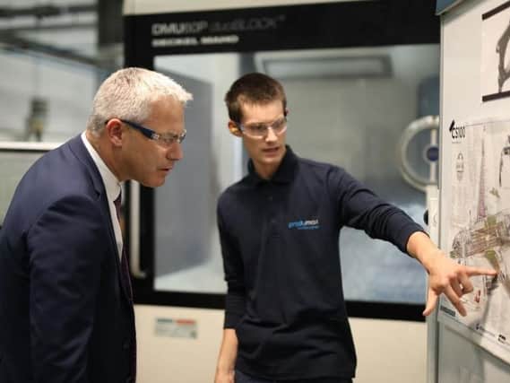 Stephen Barclay visits Produmax, a specialist aerospace manufacturing site