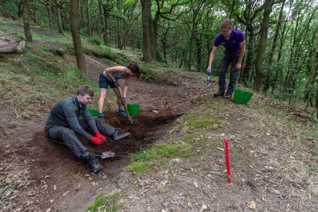 Volunteers help to unearth wartime secrets during a two-week community excavation in Long Wood, near Copley, Halifax.