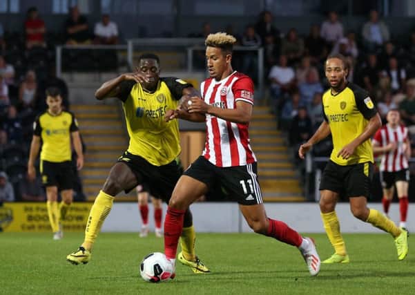 Callum Robinson makes his debut for Sheffield United. Picture: James Wilson/Sportimage
