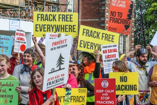 Fracking opponents lobby North Yorkshire County Council.
