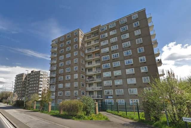 The two Highways blocks of flats could be demolished as early as December 2022. (Credit: Google street view).