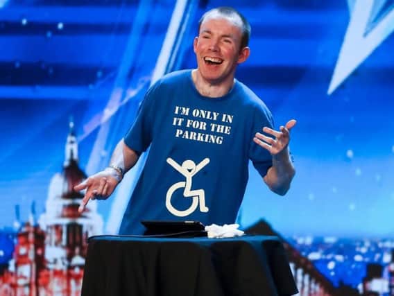 Lee Ridley on Britain's Got Talent. Photo: TOM DYMOND/SYCO/THAMES ITV
