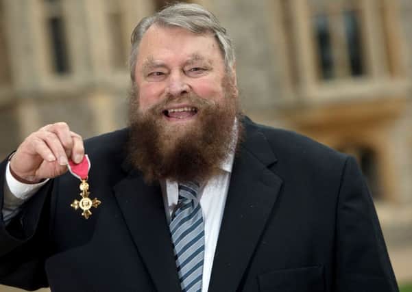Brian Blessed at his investiture ceremony at Windsor Castle in 2016. (Getty images),