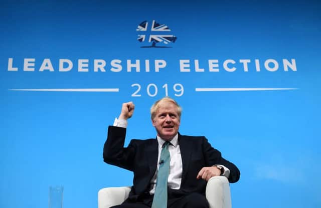Boris Johnson at a hustings event held in York. 4th July 2019. Picture Jonathan Gawthorpe