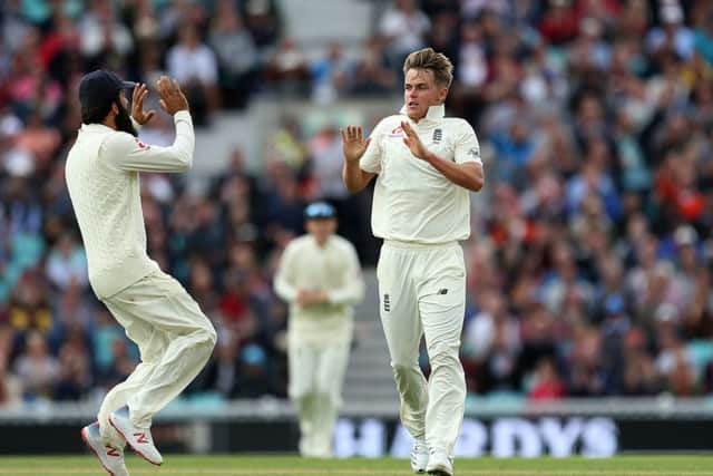 England's Sam Curran celebrates taken the wicket of India's Lokesh Rahul (not in picture) during the test match at The Kia Ova last year. Picture: Steven Paston/PA